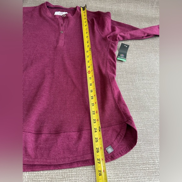44° North Women’s Waffle Knit Henley Long Sleeve Top Size L Purple NWT - Picture 12 of 13